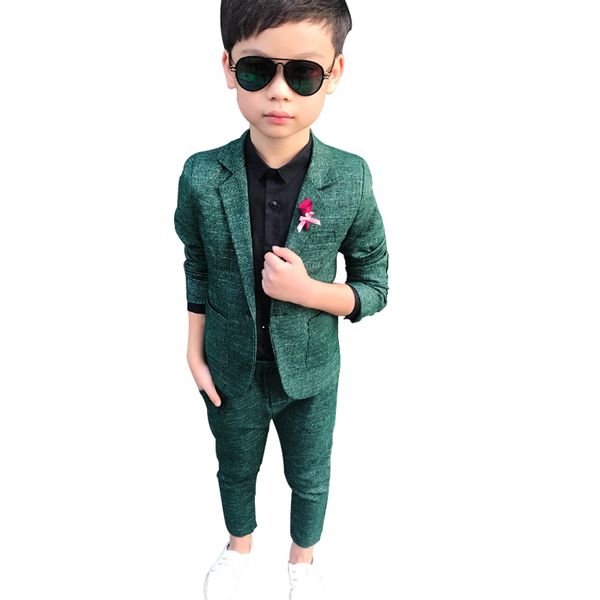 

2019 свадебный костюм мальчика блейзер брюки 2 шт платье ребенок мальчик свадебный костюм осень детские костюмы формальные детские мальчики, Black