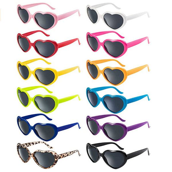 

girls sports glasses for kid lunettes de soleil bebe electric green oversized heart shaped retro sunglasses