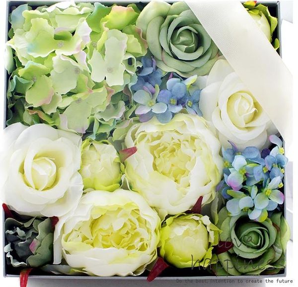 

10pcs 20cm artificial hydrangea flower heads diy wedding flower wall bridal wreath home garden decoration autumn party supplies