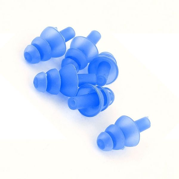 

3 пары мягкий силиконовый водонепроницаемый бассейн earplug protector синий беруши