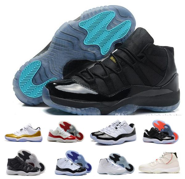 

new 11s basketball shoes gamma blue concord space jam bred legend high low women mens 2019 designer 11 shoes sneakers with box