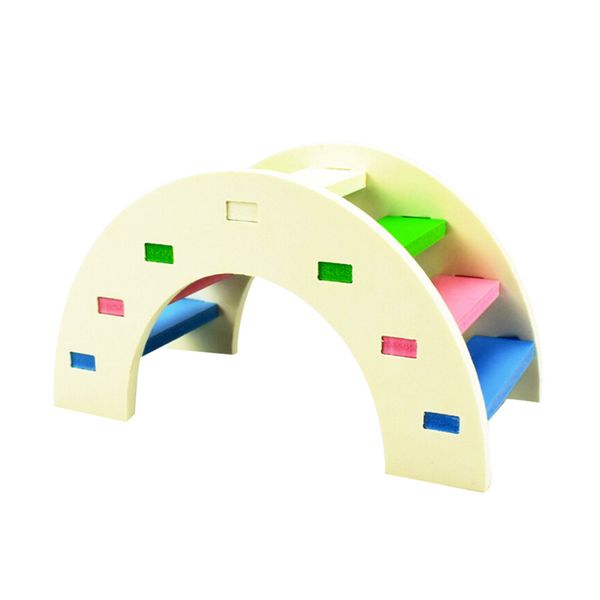 

hamster toys rainbow bridge guinea pig hamster wooden toy physical training toys climbing stairs small pets products wyy