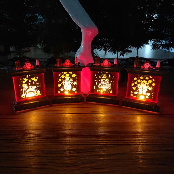 

1 pcs festival home christmas lightweight props with light letters print portable party fireplace ornament pendent decoration