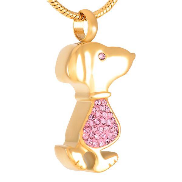

z268 gold color pet ashes into jewellery- dog cremation jewelry inlay pink crystal memorial urn pendant keepsake necklace, Silver