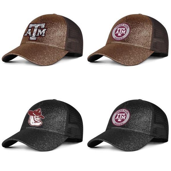 

texas a& aggies round logo mens and women pony hat cap design blank team stylish baseballhats football gray camouflage football-06 old, Blue;gray