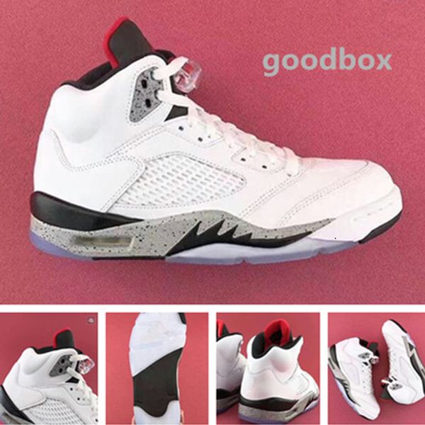 

white cement 5s online wholesale discount basketball shoes with men size 40-47