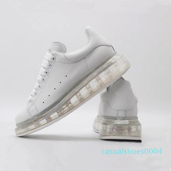 

season designer luxury mens casual shoes clear sole trainers red yellow pink transparent crystal bottom flats men women sneakers ac04, Black
