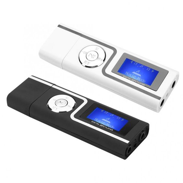 

portable mini mp3 player straight plug-in usb mp3 with digital screen support tf card slot u disk card reader with earphones
