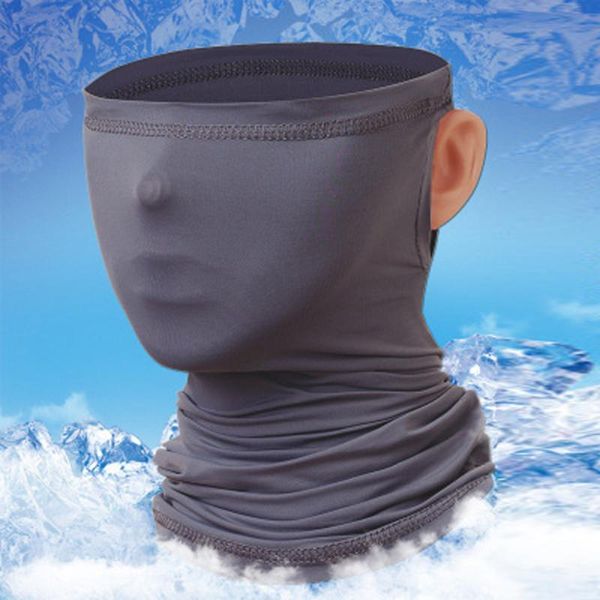 

men's and women's outdoor sports turban ice silk mask riding bib sleeve magic mask sunscreen dustproof masks dropship #e, Black