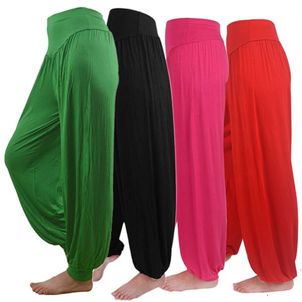 

womens pants women trousers female summer high waist full harem pants women dance stretchy solid color wide leg long pants streetwear, Black;white