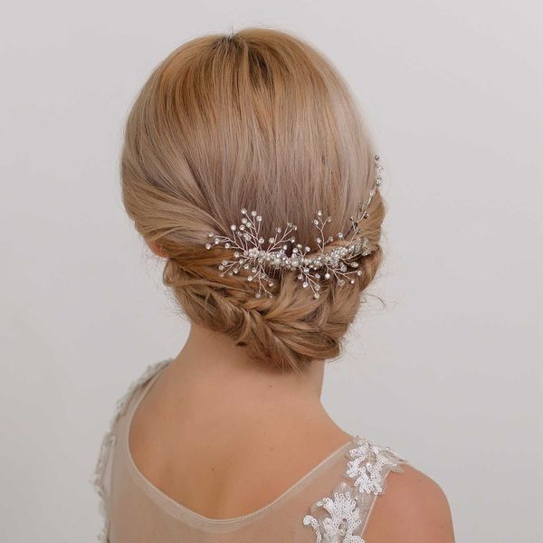 

trixy h15 rhinestone wedding hair combs bridal hair clips accessories jewelry handmade head ornaments women's bride headpieces