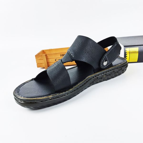 

mens sandals designers summer sandals sneakers men slippers flip flops casual shoes beach outdoor anti-skid cowhide spring, Black
