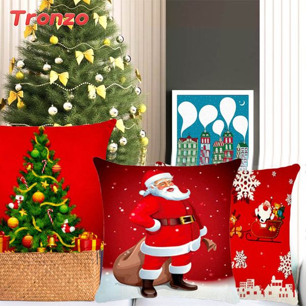 

tronzo christmas decorations for home merry christmas pillowcase noel pillowcase xmas decorations pillow cover new year supplies