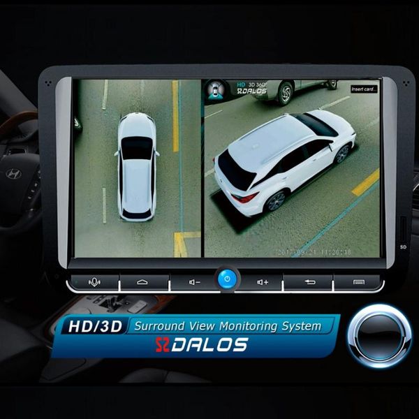 

szdalos newst bird view system hd 3d 360 surround view system multi-angle adjustable metal car camera 1080p dvr g-sensor car dvr