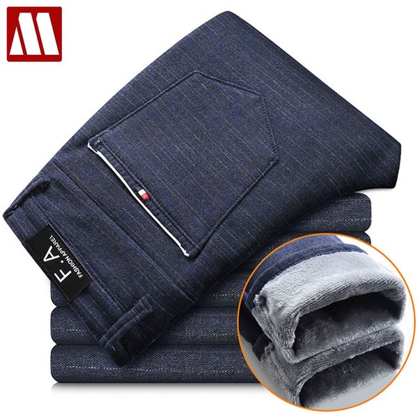 

mydbsh 2019 winter pants for men casual thick fur liner pants warm sweatpants fleece elastic trousers hoodie track w28-38, Black