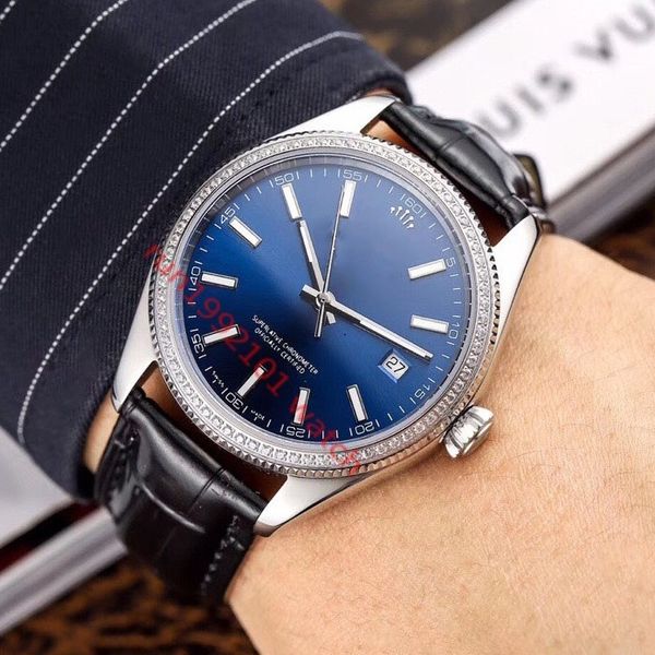

arrival classic men 4813 watch automatic movement mechanical watch sports black leather strap mens watches wristwatches, Slivery;brown