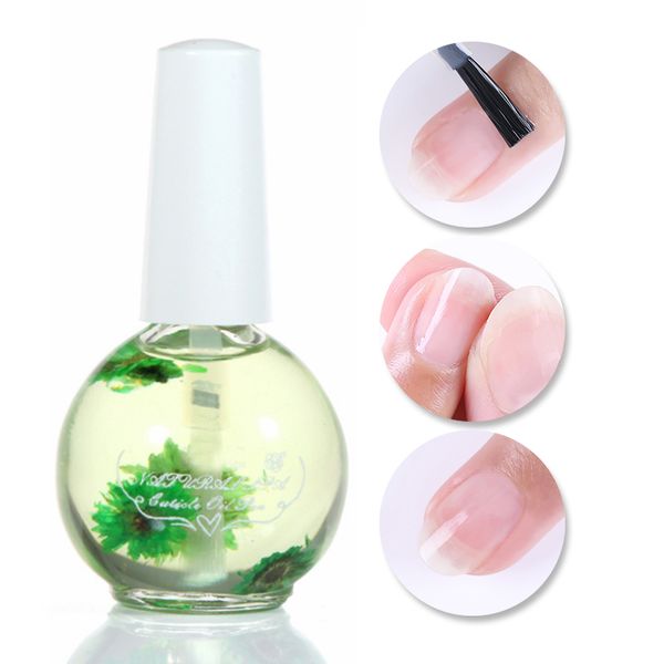 

1 bottle 15ml nutritional cuticle oil dried flowers softener cuticle oil nail care tools prevent agnail nail polish nourish skin