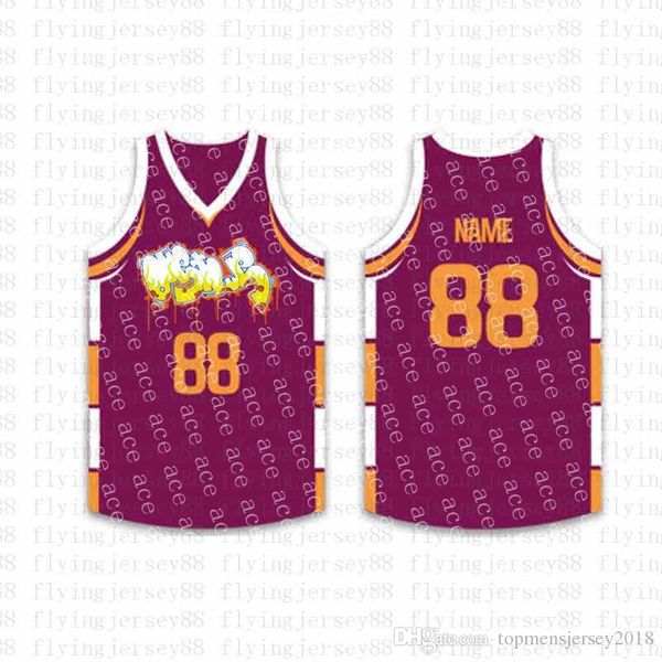 

Top Custom Basketball Jerseys Mens Embroidery Logos Jersey Free Shipping Cheap wholesale Any name any number Size S-XXL owr5