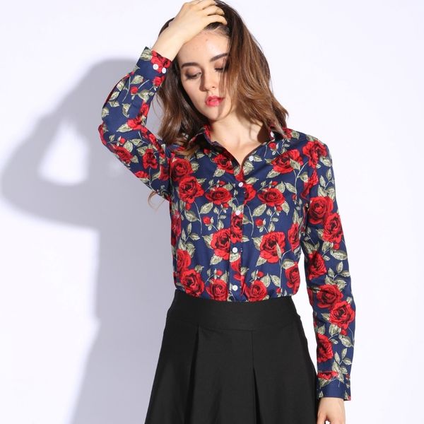 

womens blouse women long sleeve cotton vintage floral plus size female flutter sleeve fashion clothing spring autumn, White