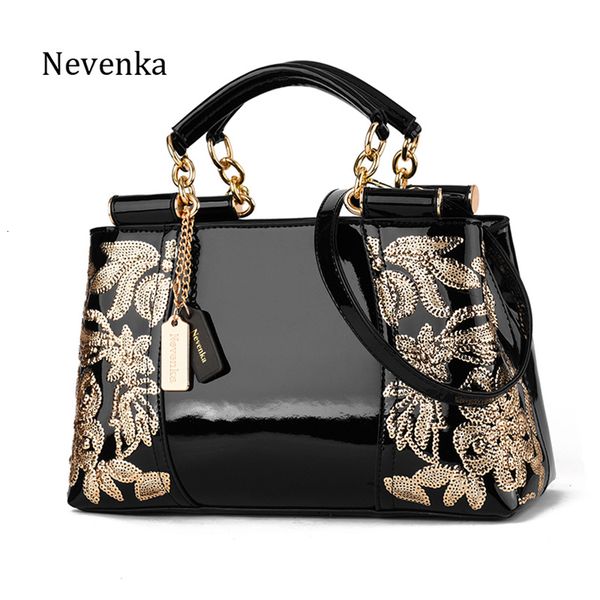 

nevenka embroidery handbag women evening bags patent leather shoulder bag female crossbody bag floral handbag casual tote bags mx191108