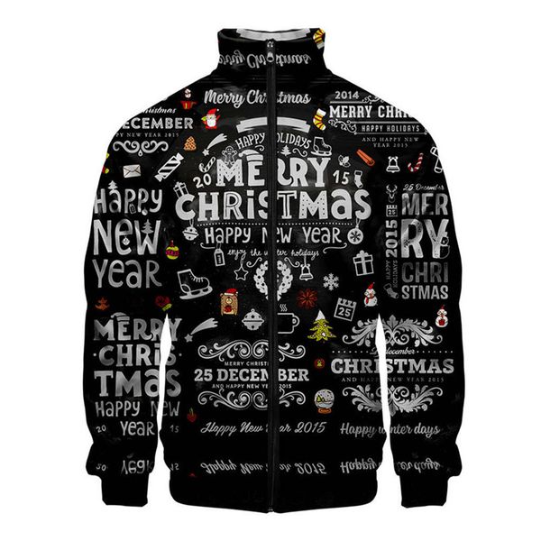 

men's chrismas festival print long sleeve jacket outdoor casual men clothes sport running jacket large size s-4xl 40no01, Black;red