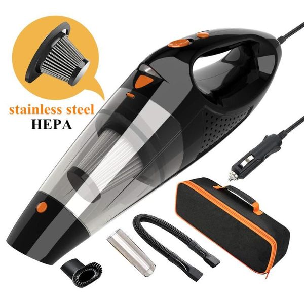 

4800pa strong suction car vacuum cleaner portable handheld auto vacuum cleaner wet dry dual use with stainless steel hepa filter