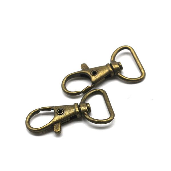 

shoulder bag metal band insurance carabiner rotating swivel buckle bronze tone 9 pcs