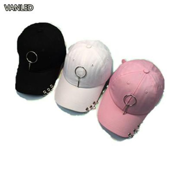 

punk 2018 baseball hat ring circel metal cool basebal cap, Blue;gray