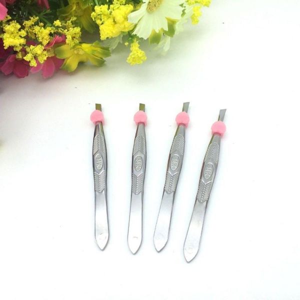 

professional eyebrow tweezers hair beauty slanted stainless steel tweezer tool