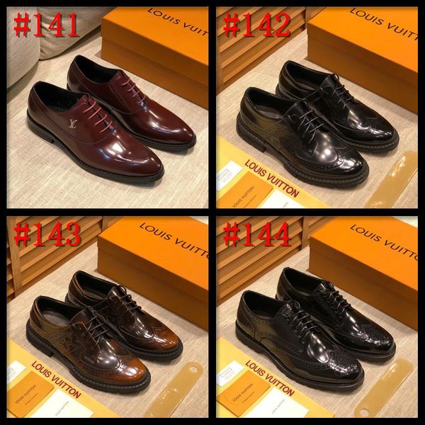 

18sw leather shoes men classic loafers men slip on designers dress shoes business shoes zapatos de hombre de vestir formal erkek ayakkabi, Black