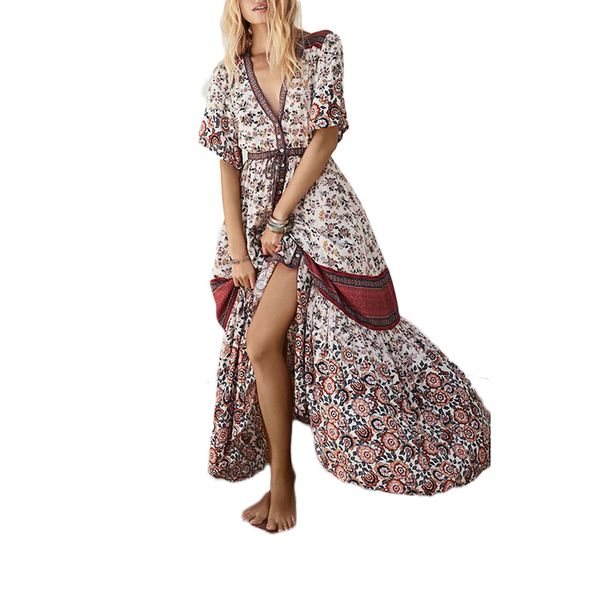 

maxi dress elegant vintage dresses woman party night boho dress, White;black