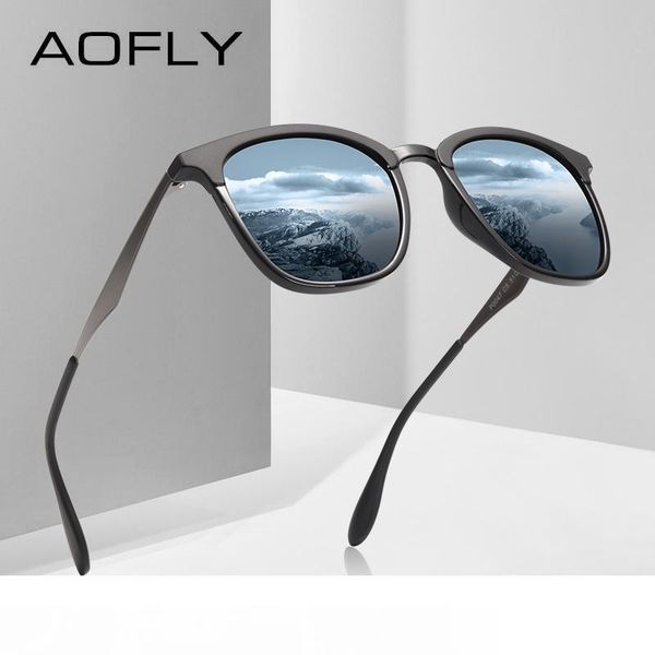 

aofly brand design women men sunglasses polarized vintage eyewear driving sunglasses alloy temple gafas de sol masculino af8120 mx190723, White;black