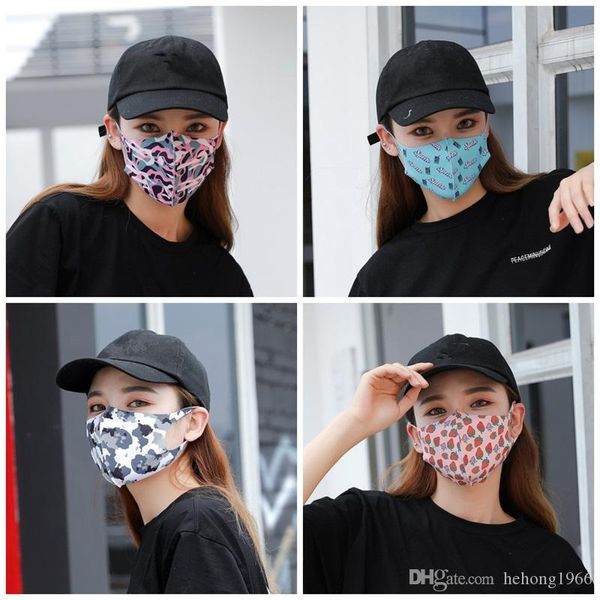 

складная protect маски mascherine камуфляж письмо клубничный печать респиратор дышащего mouth маски для взрослых 1 95js e1