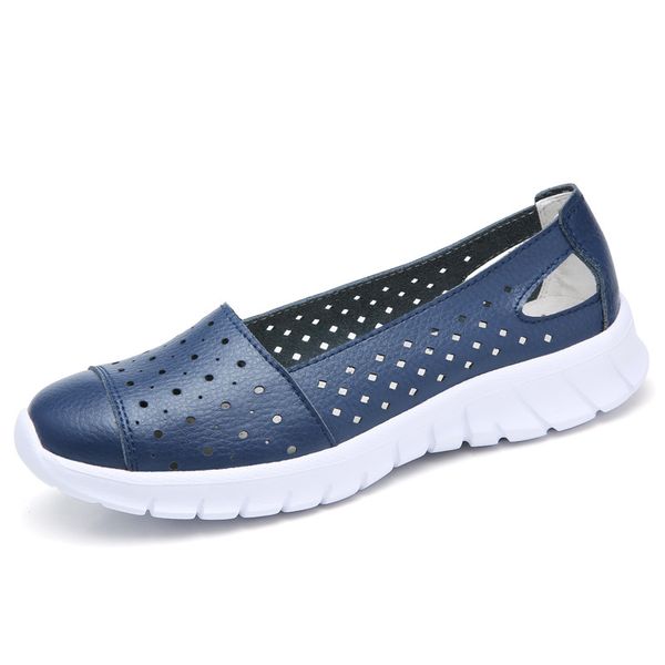 

spring/summer women's sneakers zapatos de mujer fashion solid color flat hollow out walking shoes casual female travel shoes, Black