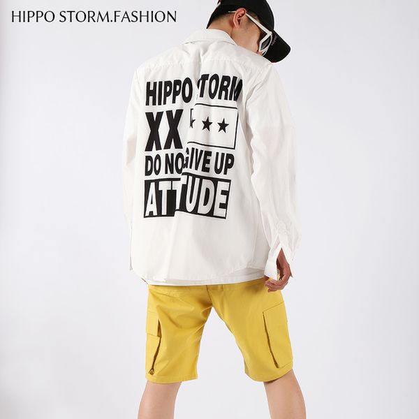 

men's casual shirts -6xl2021 white shirt printed long sleeve personalized hipster pure color harbor style, White;black
