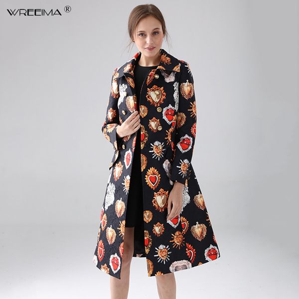 

пользовательские плюс размер траншеи высокого качества длинное пальто женщины полный рукав элегантный двубортный черное сердце драгоценного, Tan;black