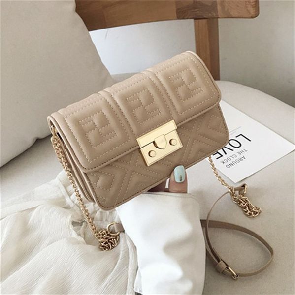 

fashion handbag stylish shoulder bags cross body chain embroidery line small square bag ph-cfy20051835