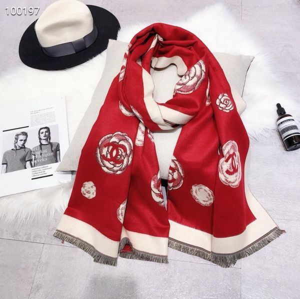 

new cashmere scarf of red powder, blue and black four-color brand, fashion shawls for men and women, classic designer cashmere scarf, Blue;gray