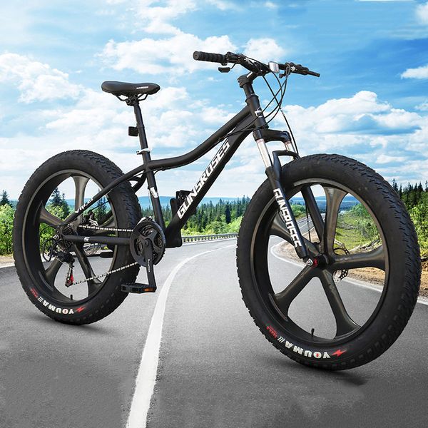 

bikes mountain bike 4.0 super wide tire snow off-road bicycle male and female students beach five-knife wheel