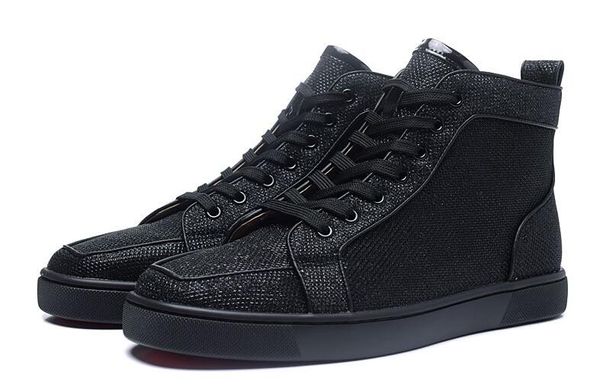 

2020 new bottom is red sneaker shoe for mens women party wedding genuine leather casual shoes spike sneakers arthur, Black