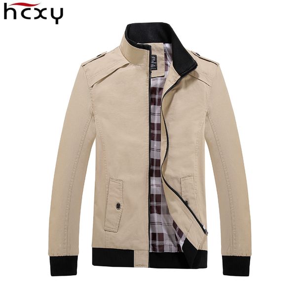

hcxy 2019 мужские куртки с погонами мужчины погон пальто куртки 100% хлопка пальто человек пиджаки одежда стоячим воротником высокого качест, Black;brown
