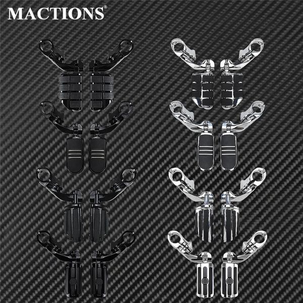 

motorcycle 1.25" footpegs pedal universal 32mm short angled adjustable highway foot pegs footrest mount for