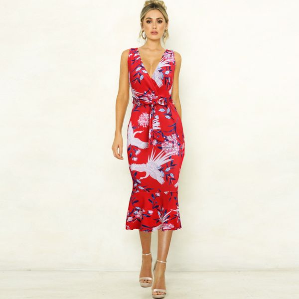 

женское дизайнерское платье летняя юбка с v-образным вырезом тонкое печатное платье с оборками, Black;gray