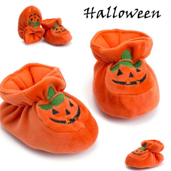 

autumn halloween baby girl pumpkin shoes party infant toddler baby prewalker anti-slip soft sole velvet crib shoes 0-18m