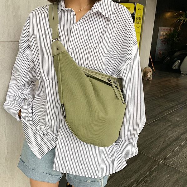

2020 new women's large capacity canvas shoulder bag fashion casual messenger bag