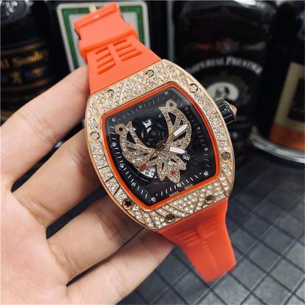 

men's women's quartz watches fashion fashion rhinestone diamond inlay watch wholesale quartz watches gifts, Slivery;brown