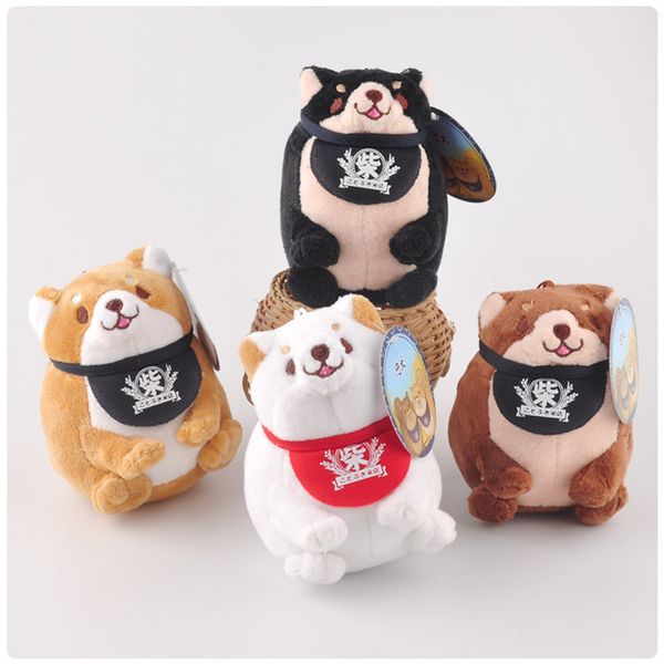 

kawaii shiba inu dog plush toys cute japanese doge puppy dog soft stuffed animals dolls small key bag pendants 10cm 12pcs/lot
