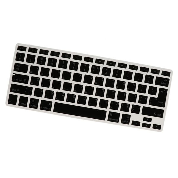 

english silicone keyboard cover with silicone keyboard for macbook black