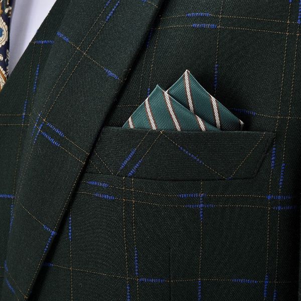 

men suits 3 pieces slim fit business suits groom armygreen noble plaid wool tuxedos for formal wedding suits(blazer+pants+vest, White;black