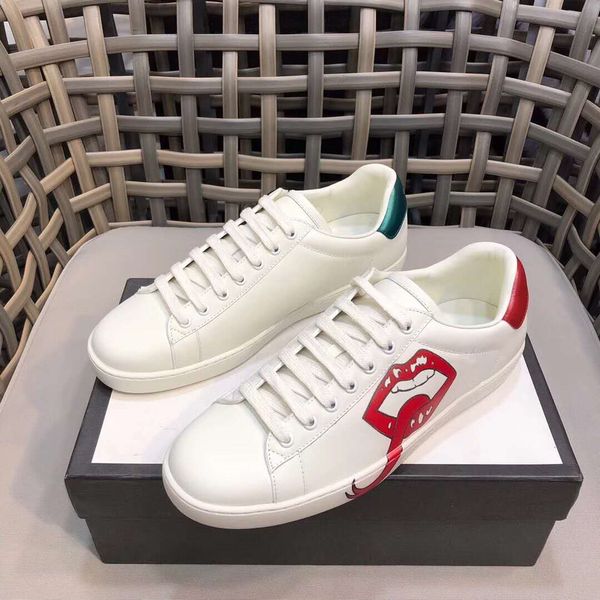 

2020 luxury designkorean version popularer men's and women's sports shoes casual shoes low italian brand ace bee stripe shoes wal, Black